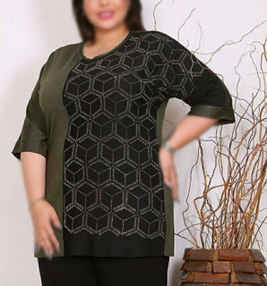 بلوز مجلسی نگین دار سایز بزرگ